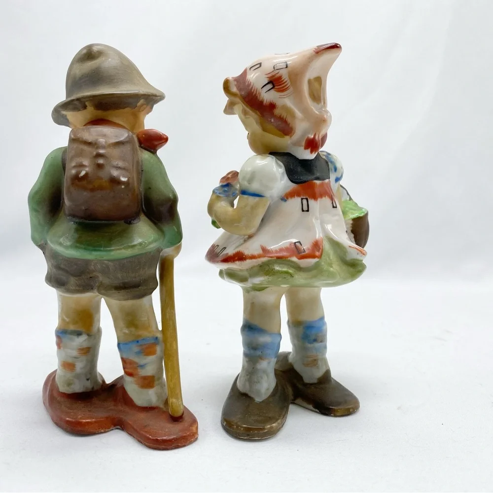 Vintage Mid- Century Boy and Girl with Picnic Basket Figurine Hummel Style